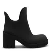Burberry Woman Ankle Boots Charcoal Size 8 Rubber In Black