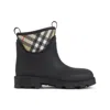 Burberry Women Marsh Stamp Rubber Ankle Boots In Black