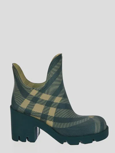 Burberry Ankle Boots In Green