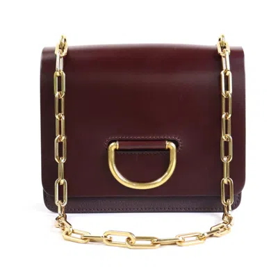 Pre-owned Burberry Bordeaux Leather Shoulder Bag ()
