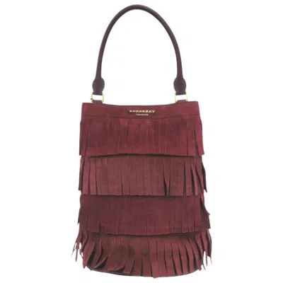 Pre-owned Burberry Bordeaux Suede Leather Shoulder Bag ()