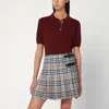 Burberry Bordeaux Wool Polo Shirt In Brown