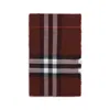 Burberry Women Wool Check Wide Scarf In Brown
