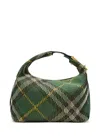 Burberry Embroidered Nylon Mini Peg Handbag In Green