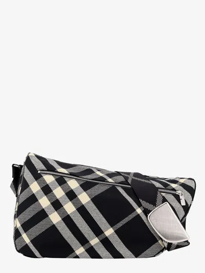 Burberry Borsa Messenger In Misto Cotone Con Motivo  Check In Jacquard