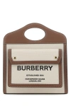 Burberry Two-tone Canvas And Leather Mini Pocket Handbag