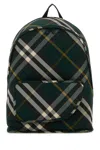 Burberry Check Pattern Shield Backpack With Front Zip