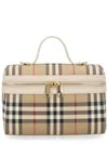 Burberry Coated Canvas Vanity Case With Check Pattern