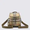 Burberry Embroidered Canvas Backpack In Multi