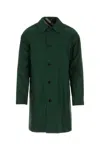Burberry Reversible Gabardine Overcoat Long Sleeves In Multi