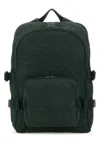 Burberry Bottle Green Nylon Blend Check Backpack In Vine