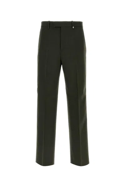 BURBERRY BOTTLE GREEN WOOL PANT