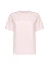 Burberry Bouquet Pink Cotton Logo T-shirt In Pink