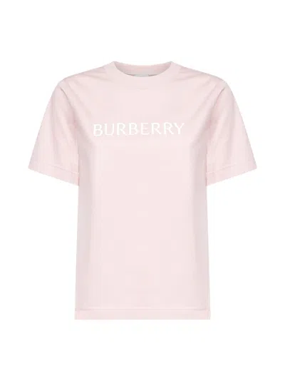 Burberry Bouquet Pink Cotton Logo T-shirt