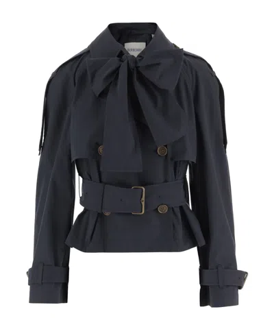Burberry Short Trench Coat-style Jacket In Black