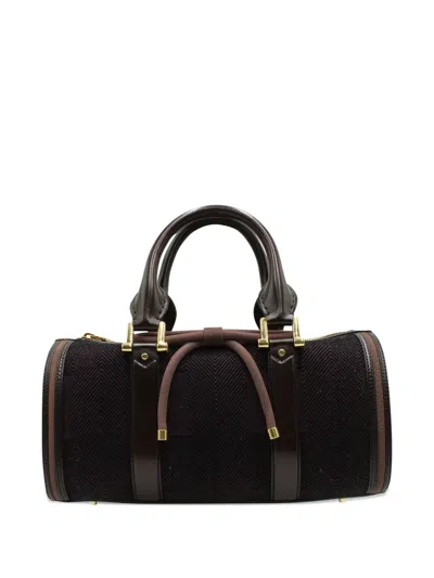 Pre-owned Burberry Bow Handbag In Purple