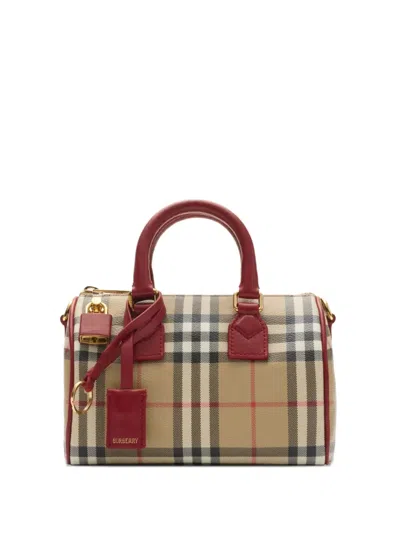 Burberry Bowling Check Mini Bag In Neutral