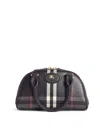 Burberry Bowling Highlands  Cotton Blend Mini Bag In Brown