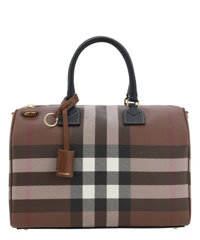 Burberry Bowling Mini Handbag In Brown