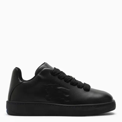 BURBERRY BURBERRY BOX BLACK LEATHER TRAINER