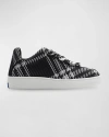 Burberry Check-patterned Low-top Sneakers In Black Check