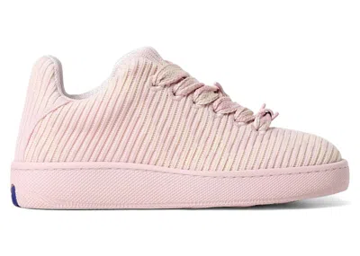 Pre-owned Burberry Box Checked Sneakers (women's) In Pink