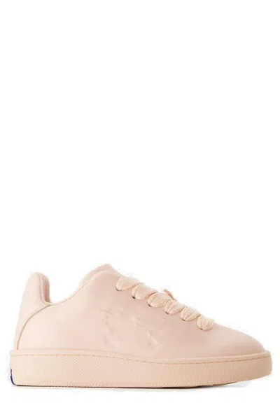 Burberry Box Equestrian Knight Embossed Sneakers In Rosa