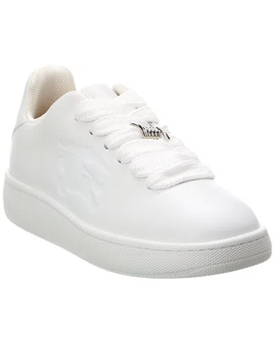 Burberry Low-top Sneakers In Box Leather In White