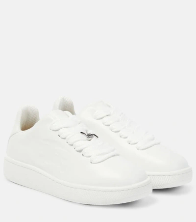 BURBERRY BOX LEATHER SNEAKERS