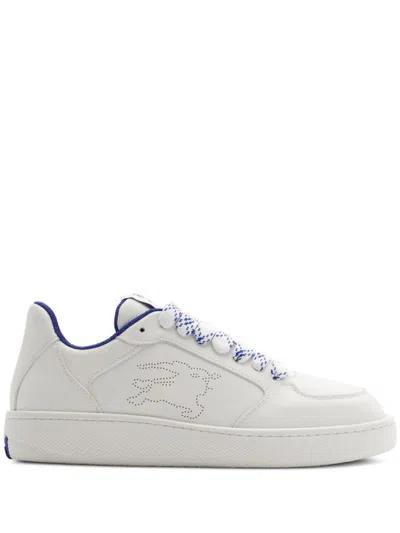 Burberry Box Leather Sneakers In White