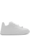 Burberry White Leather Low Top Sneakers In White