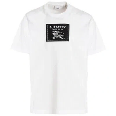 Pre-owned Burberry Box Logo White T-shirt