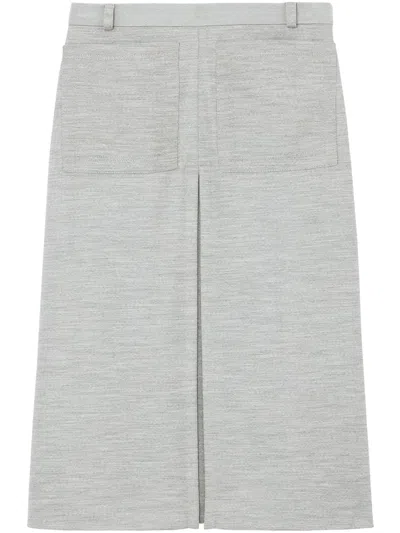 Burberry Solidcolor Skirt In Gray