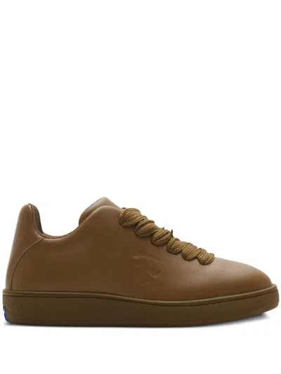 Burberry Ranger Low-top Leather Sneakers - Men's - Calf Leather/brass/thermoplastic Polyurethane (tpu) In Brown