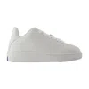 Burberry Women Box Sneaker In Leather In White
