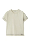 Burberry Boxy Cotton T-shirt In Plaster