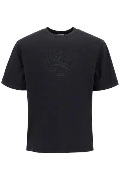Burberry Boxy Cotton T-shirt In Black
