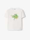 BURBERRY Boxy Crystal Frog Cotton T-shirt