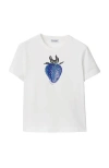 Burberry Crystal-embellished Cotton T-shirt In White