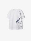 BURBERRY BOXY KNIGHT HARDWARE COTTON T-SHIRT - WOMEN