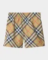 Burberry Nova-check Swim Shorts In Sand Ip Check