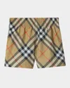 Burberry Nova-check Swim Shorts In Sand Ip Check