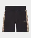 Burberry Check Trim Cotton Shorts
