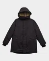 Burberry Boy's Brady Detachable Warmer Nylon Parka Jacket In Black