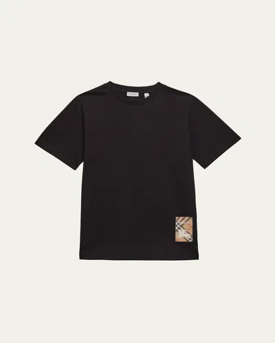 BURBERRY BOY'S CEDAR EKD LABEL SHORT-SLEEVE COTTON T-SHIRT
