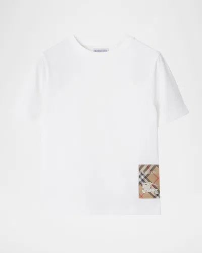 BURBERRY BOY'S CEDAR EKD LABEL SHORT-SLEEVE T-SHIRT