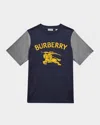 Burberry Boy's Cedar Ekd Short-sleeve T-shirt In Blue