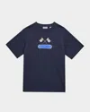 Burberry Boy's Cedar Flag Short-sleeve T-shirt In Blue