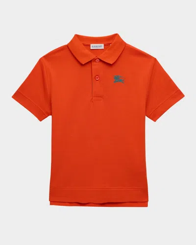 Burberry Kids' Kb5 Johane Ekd Ch Ud Polo In Orange