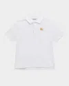 Burberry Boy's Ekd Polo Shirt In White